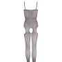 Bodystocking siateczkowy NO:XQSE czarny S/M ze stopą - 6