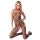 Bodystocking siateczkowy NO:XQSE czarny S/M ze stopą