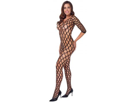 Kombinezon erotyczny Fantasy czarny otwarty krok S L