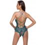 Body koronkowe Ouvert Cottelli LINGERIE benzynowe L - 4