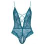 Body koronkowe Ouvert Cottelli LINGERIE benzynowe L - 7