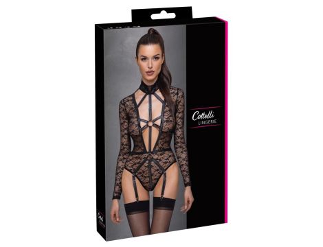 Body koronkowe z długim rękawem Cottelli LINGERIE S - 7