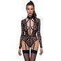 Body koronkowe z długim rękawem Cottelli LINGERIE S - 2