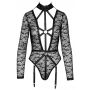 Body koronkowe z długim rękawem Cottelli LINGERIE S - 6