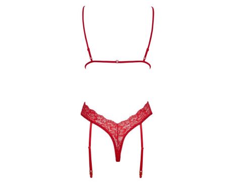 Body erotyczne kissable czerwone koronkowe S/M - 4