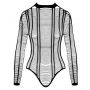 Body prążkowane Fantasy Cottelli S-L otwarte krocze - 6