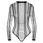 Body prążkowane Fantasy Cottelli S-L otwarte krocze - 5