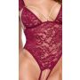 Body Cottelli bordowe z perełkami L - 8