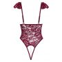 Body Cottelli bordowe z perełkami L - 7