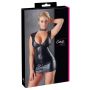 Sukienka mini wet look Cottelli PARTY czarna z zamkiem XL - 7