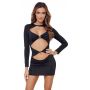 Mini dress black L - 3