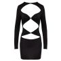 Mini dress black L - 4