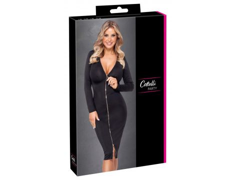 Czarne body Cottelli Bondage z otwartym krokiem i kajdankami L - 6