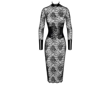Noir Dress Lace L - 7