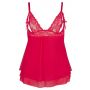 Babydoll Cottelli CURVES czerwony 2XL z Powernet - 7