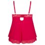 Babydoll Cottelli CURVES czerwony 2XL z Powernet - 8