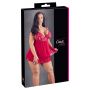 Babydoll Cottelli CURVES czerwony 2XL z Powernet - 10