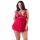 Babydoll Cottelli CURVES czerwony 2XL z Powernet