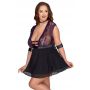 Babydoll bondage Cottelli BONDAGE liliowy 2XL - 5
