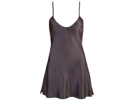 Koszulka nocna satynowa Cottelli LINGERIE czarna S - 3