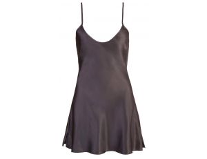 Satin Chemise Black L