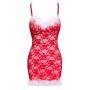 Halka Cottelli Lingerie czerwona z białymi piórami S/M - 7
