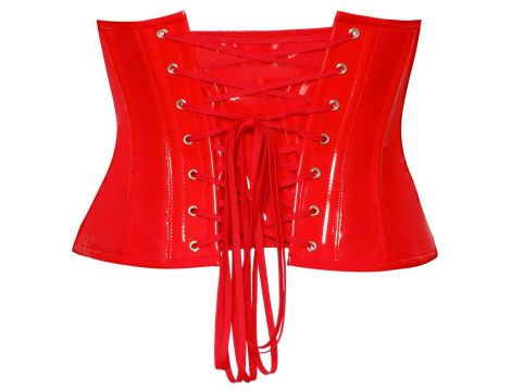Vinyl Waist Cincher red M - 7
