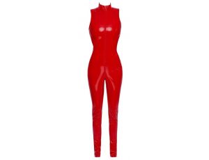 Vinyl Jumpsuit red S