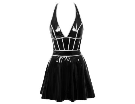 Vinyl dress w. silver M - 6