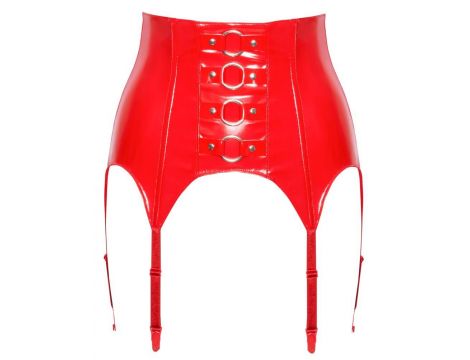 Vinyl Suspender Straps red S - 8