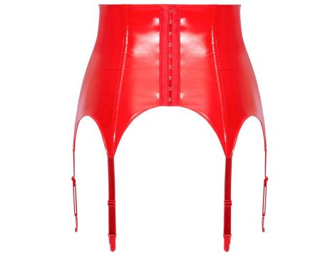 Vinyl Suspender Straps red M - 6