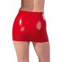 Latex Mini Skirt red S - 4