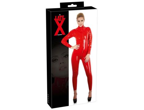 Latex Catsuit red XL - 7