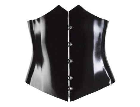 Latex Waist Cincher black M - 9