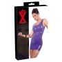 Latex Mini Dress purple S - 4