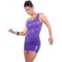 Latex Mini Dress purple L - 5