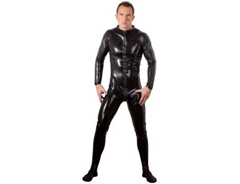 Men's Latex Jumpsuit S - 2