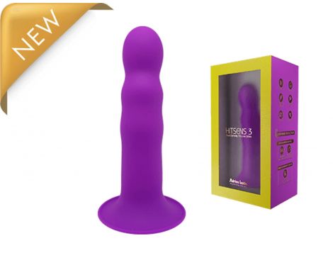 Dildo silikonowe Hitsens 3 Adrien Lastic fioletowe z przyssawką - 3