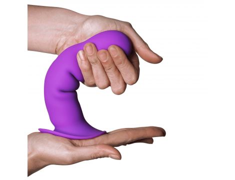 Dildo silikonowe Hitsens 3 Adrien Lastic fioletowe z przyssawką - 4