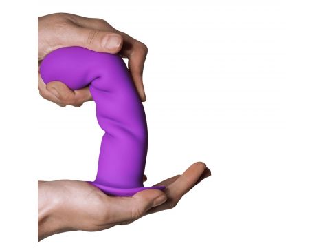 Dildo silikonowe Hitsens 3 Adrien Lastic fioletowe z przyssawką - 5