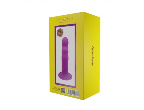 Dildo silikonowe Hitsens 3 Adrien Lastic fioletowe z przyssawką - 6