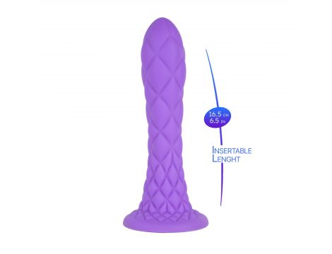 Dildo termoreaktywne Silexd Dreamy liliowe 18 cm - 3
