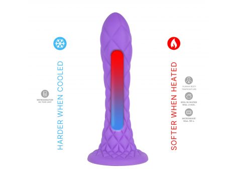 Dildo termoreaktywne Silexd Dreamy liliowe 18 cm - 6