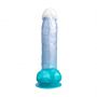 Dildo realistyczne Angel Silexd termoreaktywne perłowy niebieski - 6