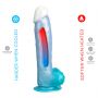 Dildo realistyczne Angel Silexd termoreaktywne perłowy niebieski - 2