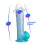 Dildo realistyczne Angel Silexd termoreaktywne perłowy niebieski - 9