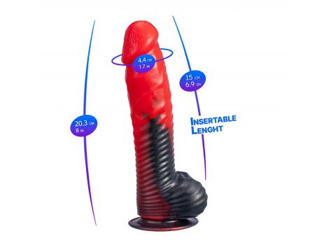 Dildo realistyczne Silexd Devil termoreaktywne 20 cm - 2
