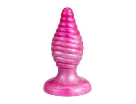 Korek analny Cherry Silexd spiralny perłowo różowy 9,2 cm - 4
