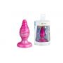 Korek analny Cherry Silexd spiralny perłowo różowy 9,2 cm - 3