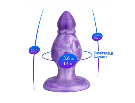 Korek analny termoreaktywny Queen Silexd M 9,6 cm